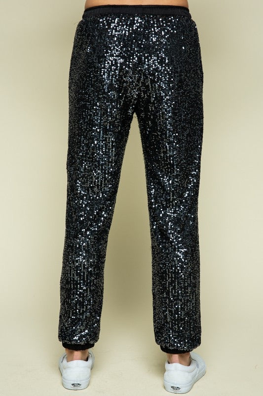 PARIS Sequin Jogger Pants