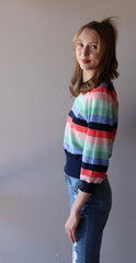 MICHAEL STARS CrewNeck DOLLY Striped Sweater
