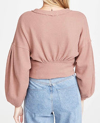 FREE PEOPLE Front Twist FALL FOR YOU Thermal Tee
