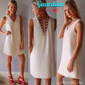 Naked Zebra GUARDIAN StrappyBack V-Neck Chiffon Shift Dress