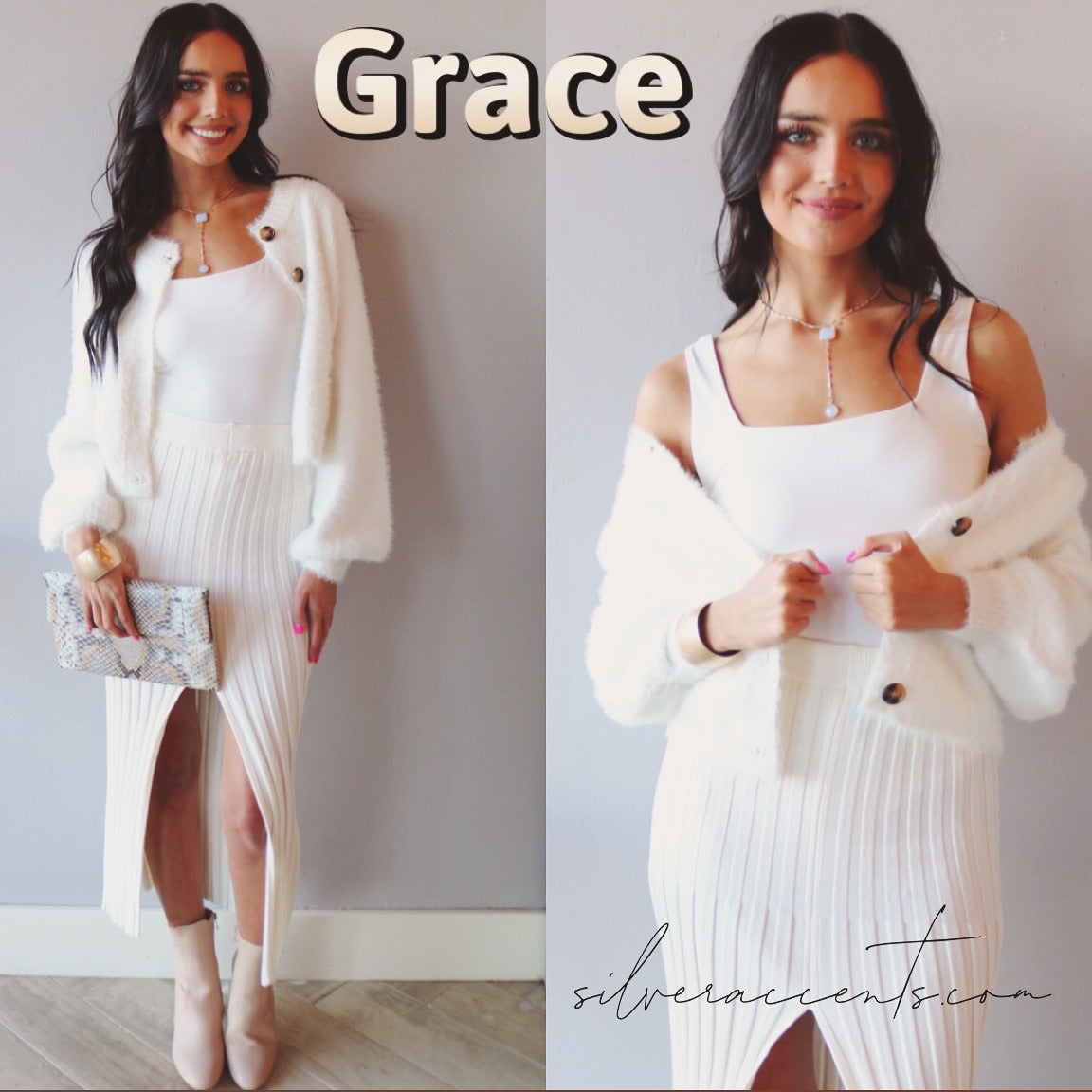 Skylar & Madison COZY FuzzyKnit Cardigan Sweater