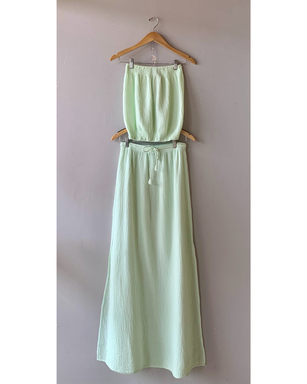 BOBI Gauze GRANDIN Maxi Slit Skirt