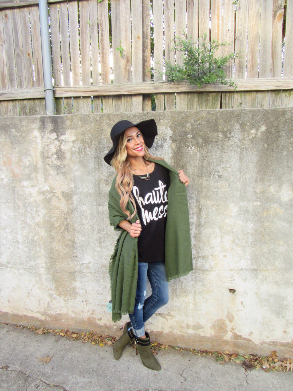 KATE Plaid Blanket Fringe Scarf