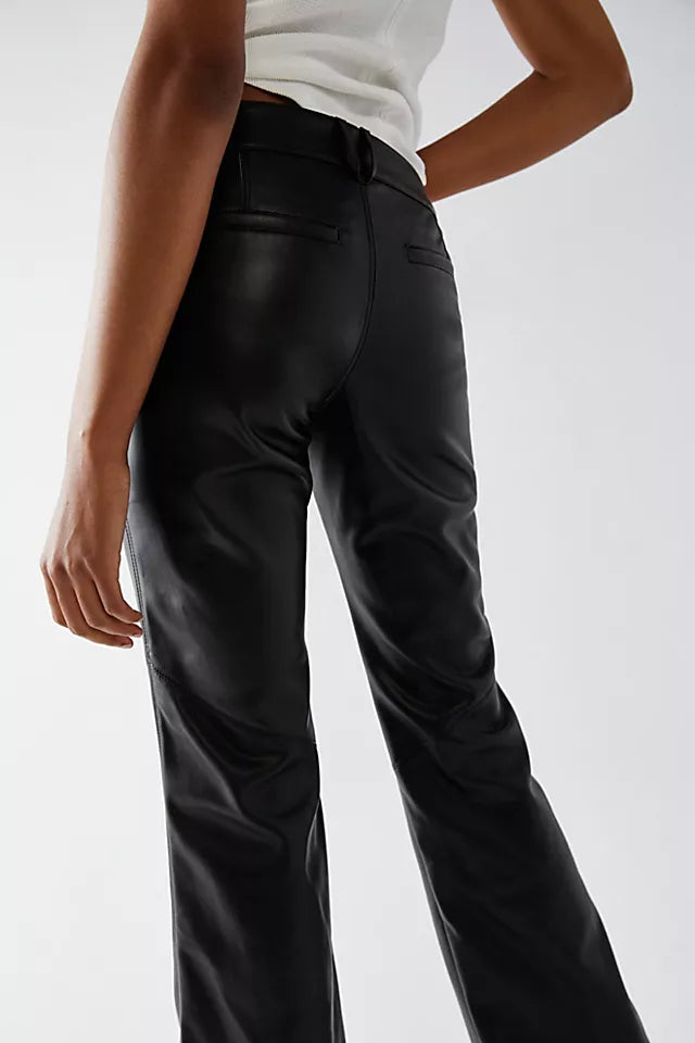 FREE PEOPLE LowRise LOVE LANGUAGE Slim Vegan Leather Pant
