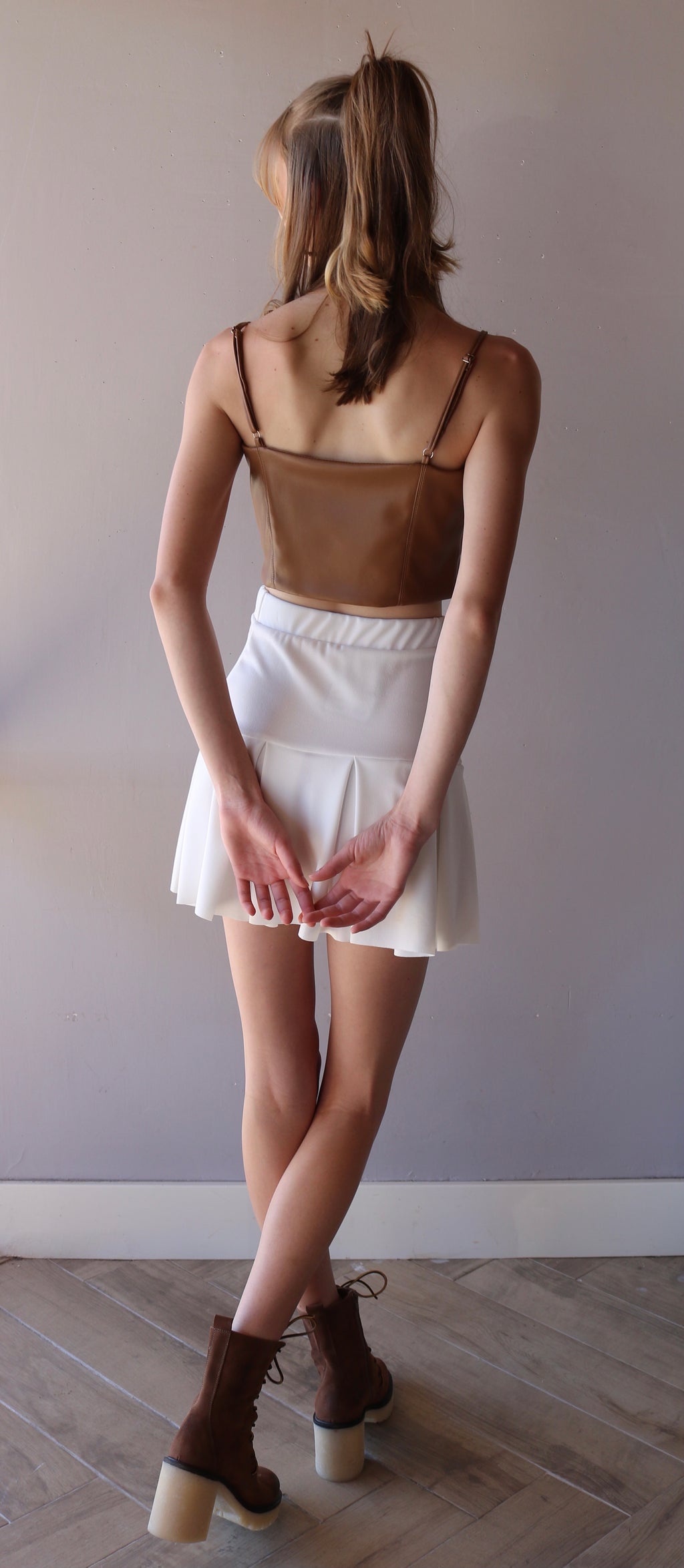 SCOUT Pleated StretchKnit Skirt