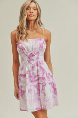 Marble ARTISTRY Cami Shirred Waist Dress