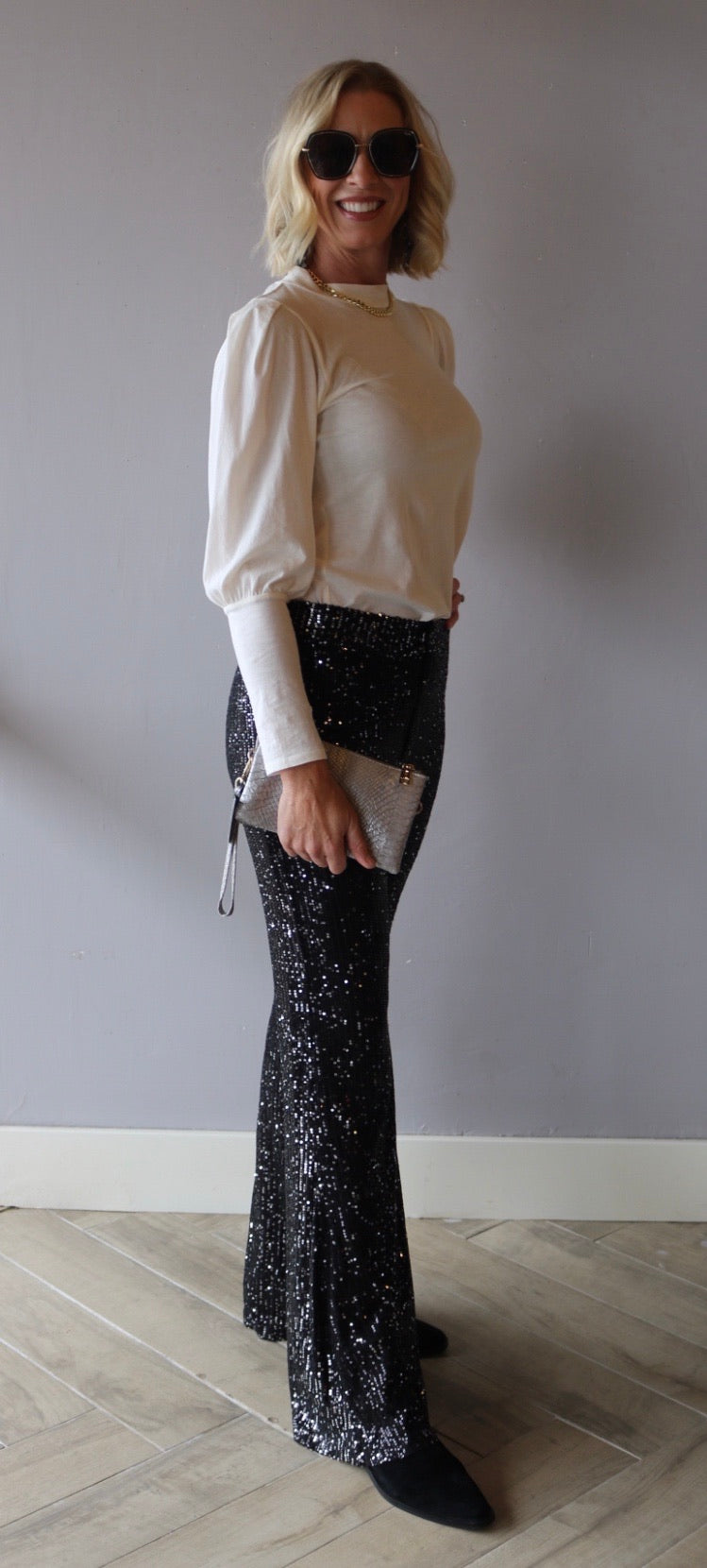 BOBI MockNeck CATHARINE BishopSleeve LWJ Top