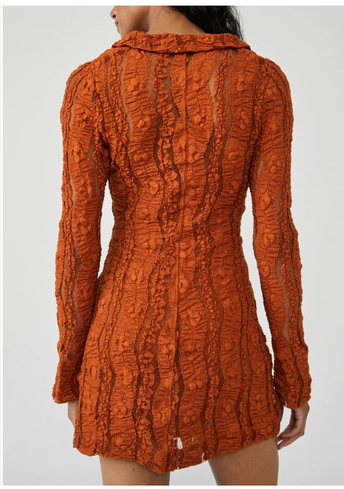 FREE PEOPLE Lace SHAYLA ButtonDown Mini Dress