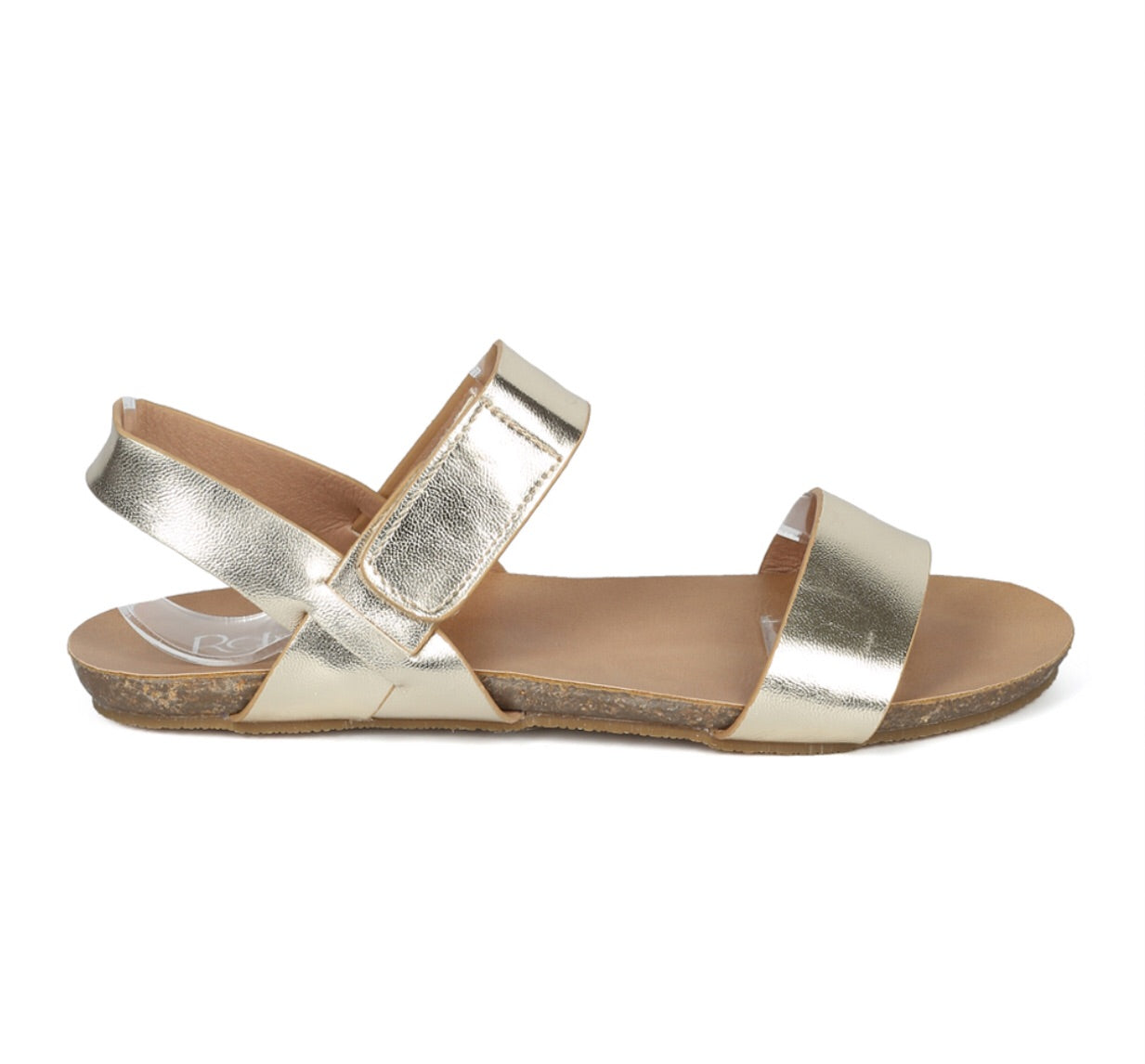 Refresh MAJESTIC Metallic Champagne Dual Band Sandals