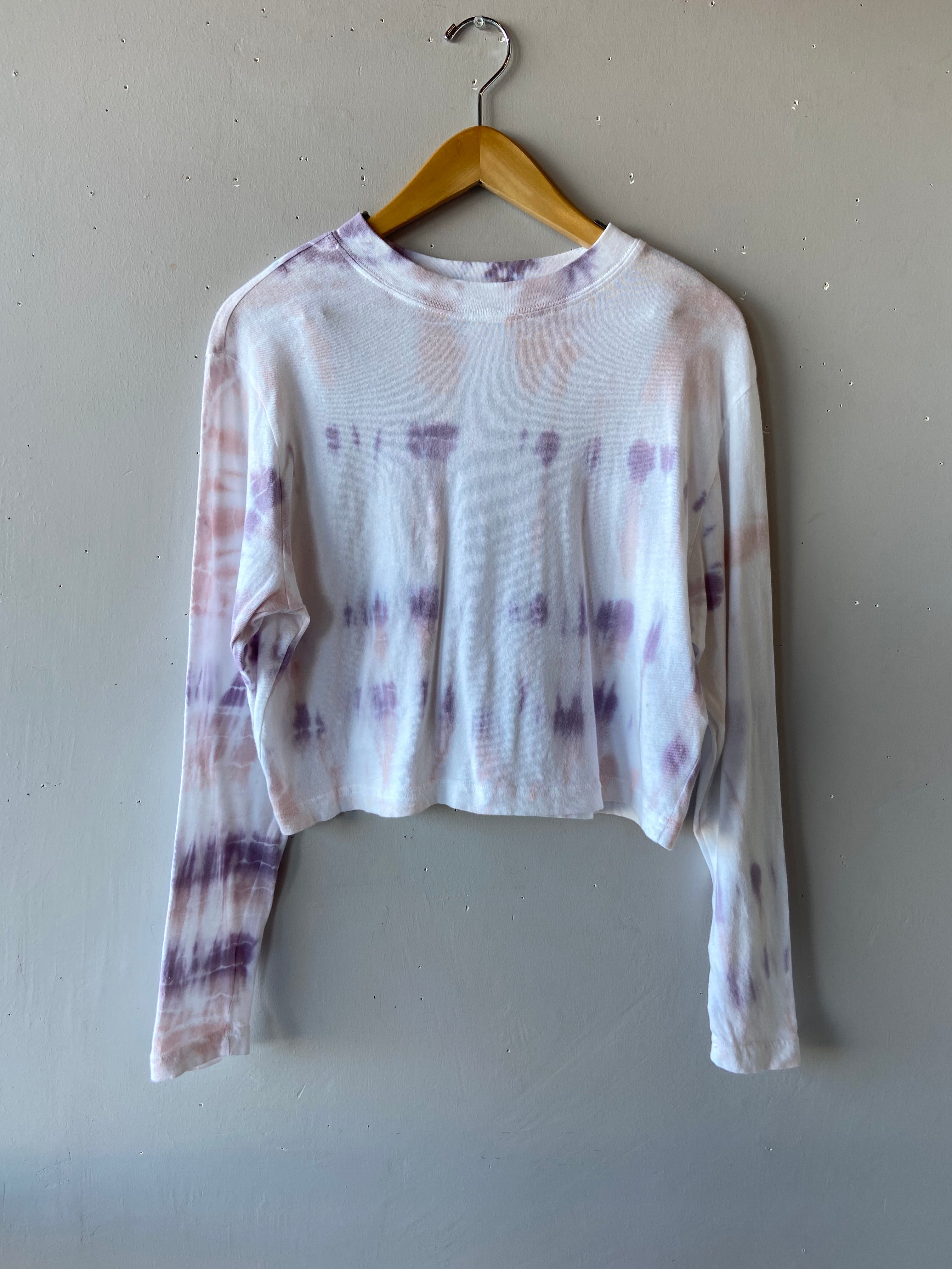 MICHAEL STARS DipDye  MAC FIJI Long~Sleeve Crepe Tee