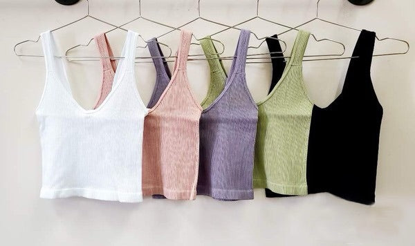 DAILY V-Neck RibKnit Brami Top