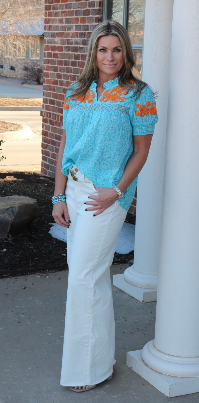 SISTER MARY Embroidered CAMILA Top