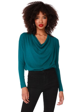 BOBI CowlNeck EMINENT RibKnit Top