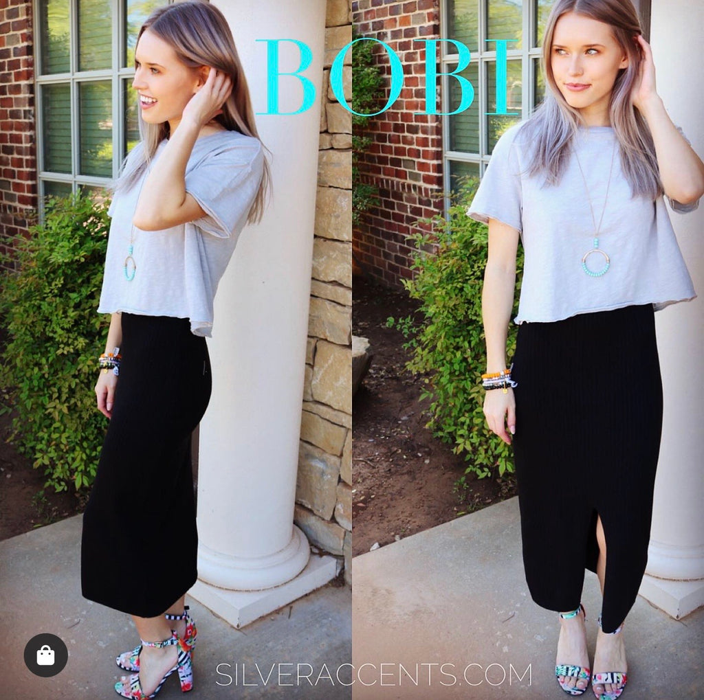 BOBI WaistCrop MARVEL SlubJersey Tee Top