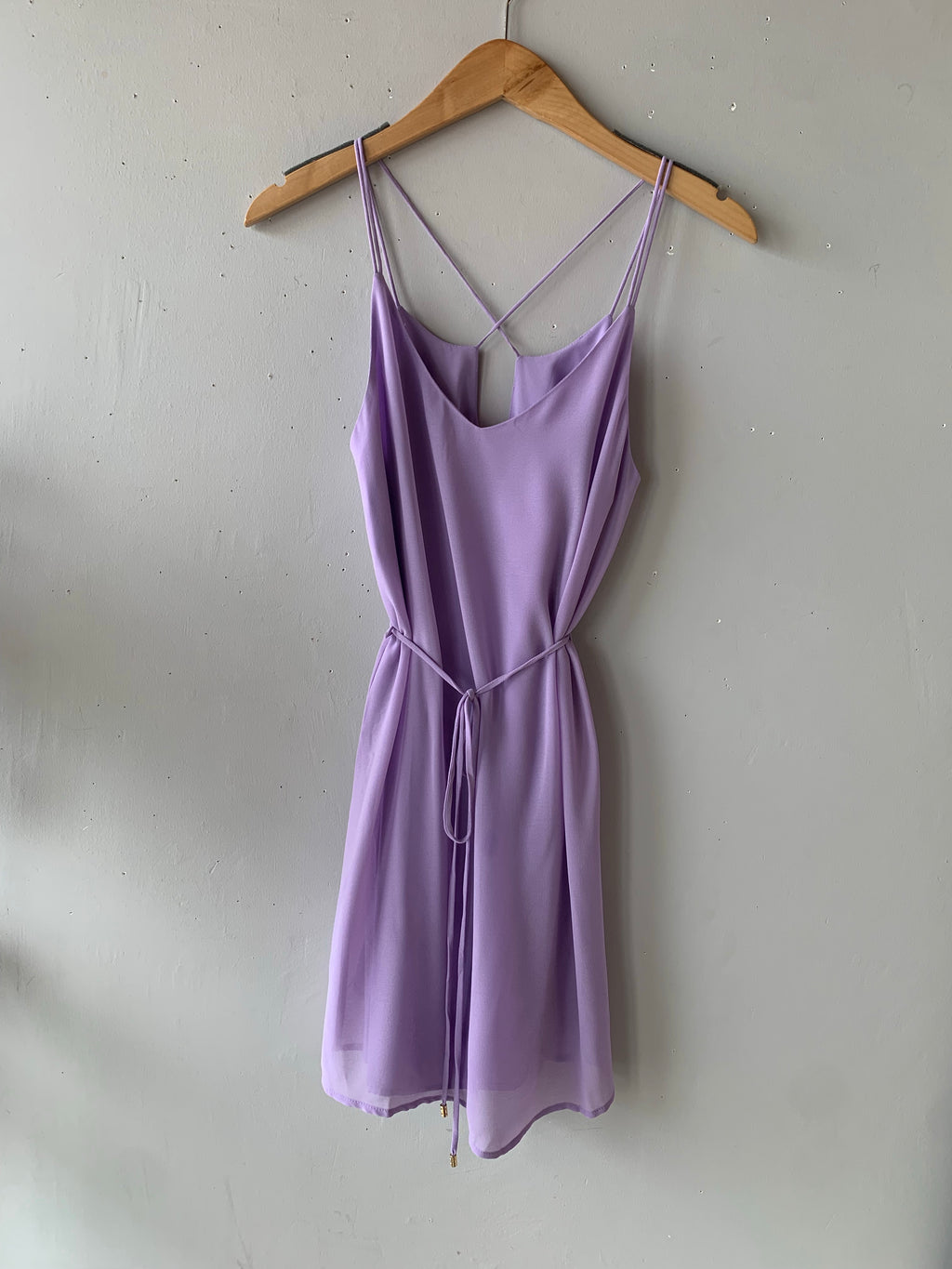 THETA V~Neck Strappy~Back Woven Dress