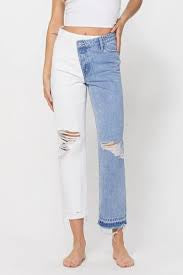 VERVET ColorBlock NORAH High-rise Jeans