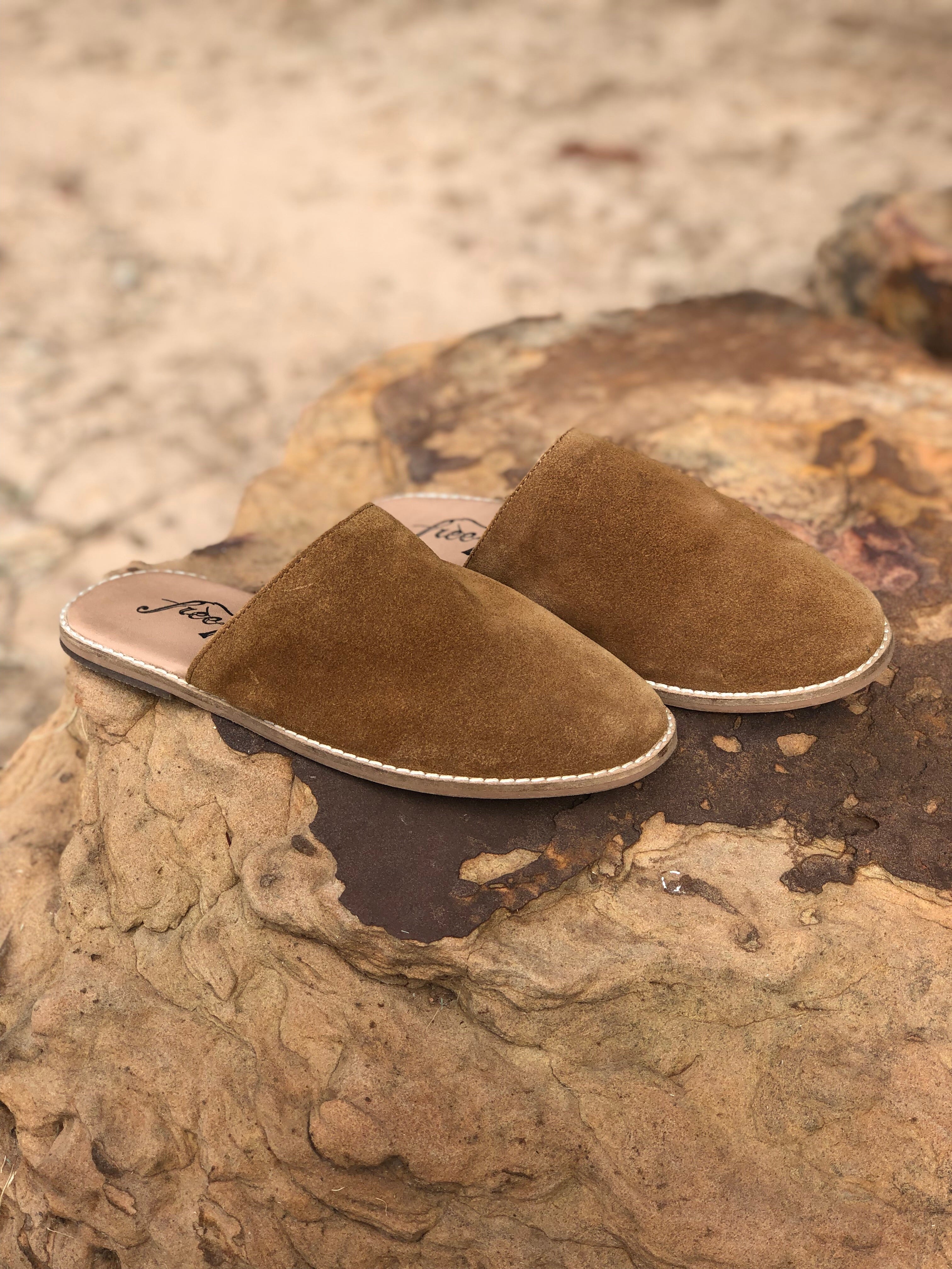 FREE PEOPLE Suede CORONADA Slip On Flat Mule Shoes