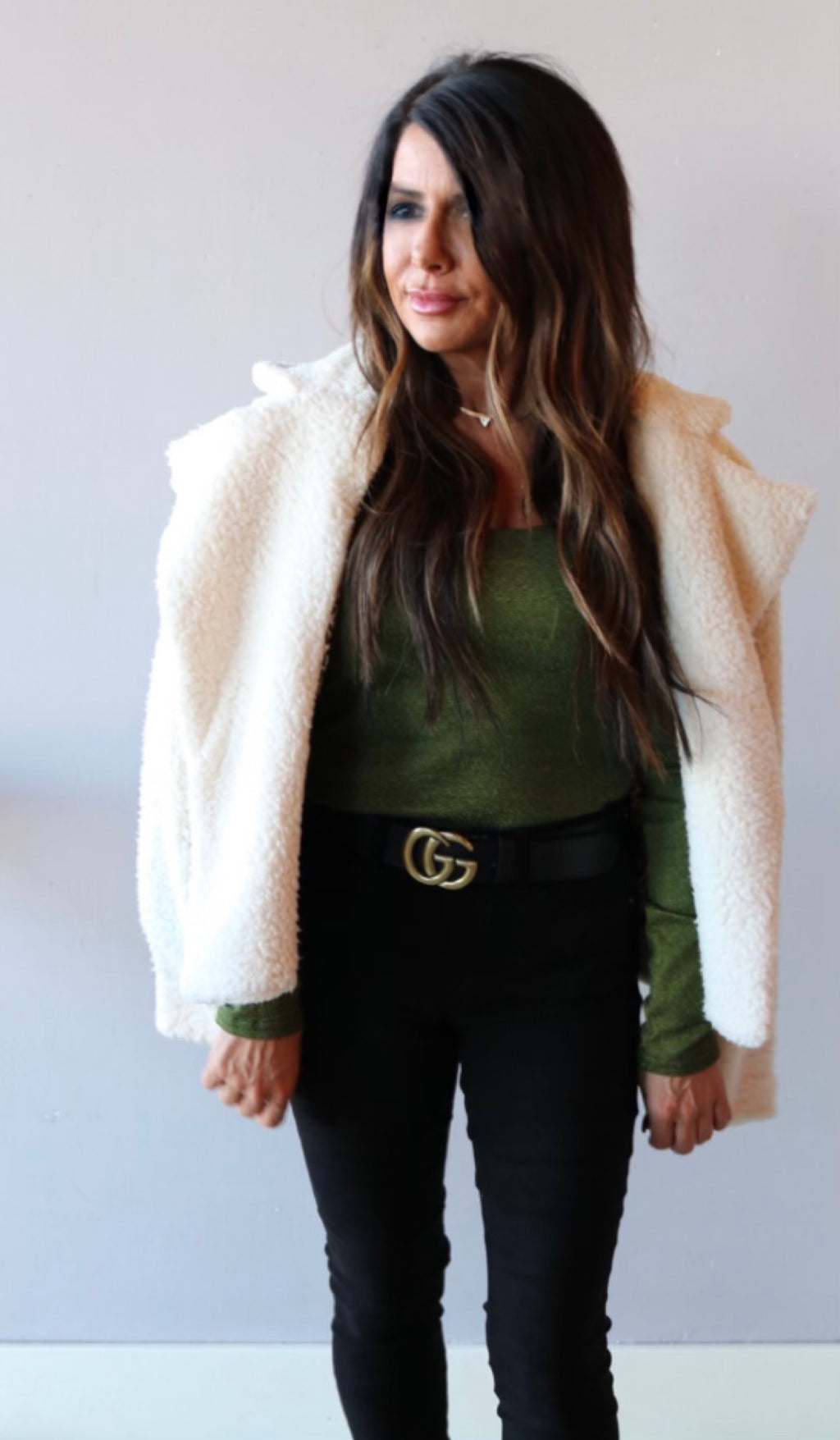 MICHAEL STARS RoucheSleeve BARBARA ScoopNeck ShineJersey Top