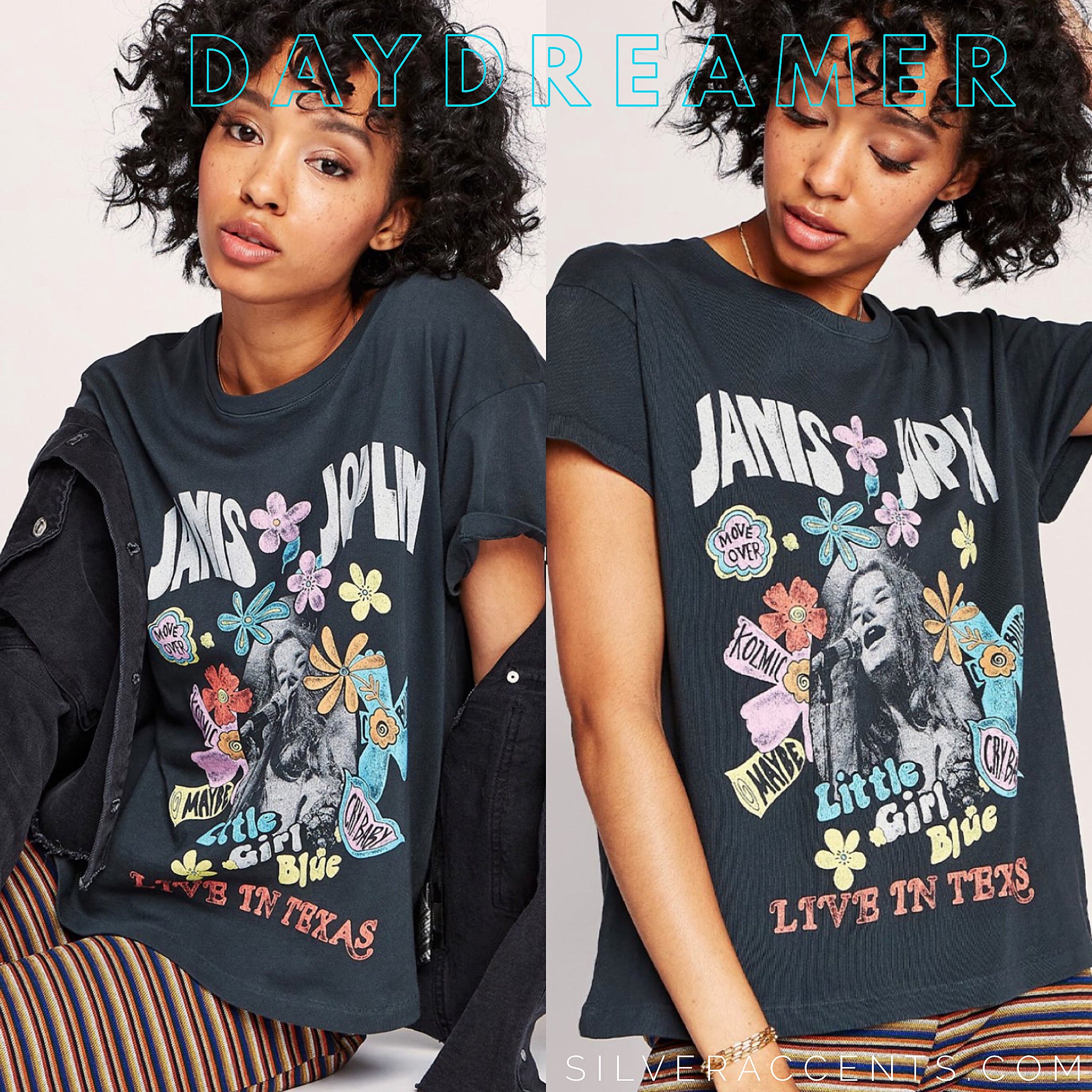 DAYDREAMER Janis Joplin LITTLE GIRL BLUE Tour Tee