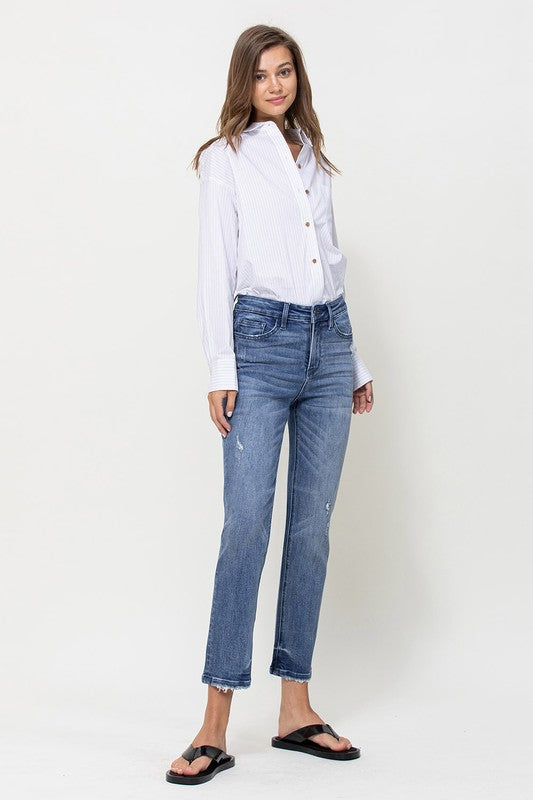 VERVET Hi~Rise JEANNE Stretch Straight Leg Jean