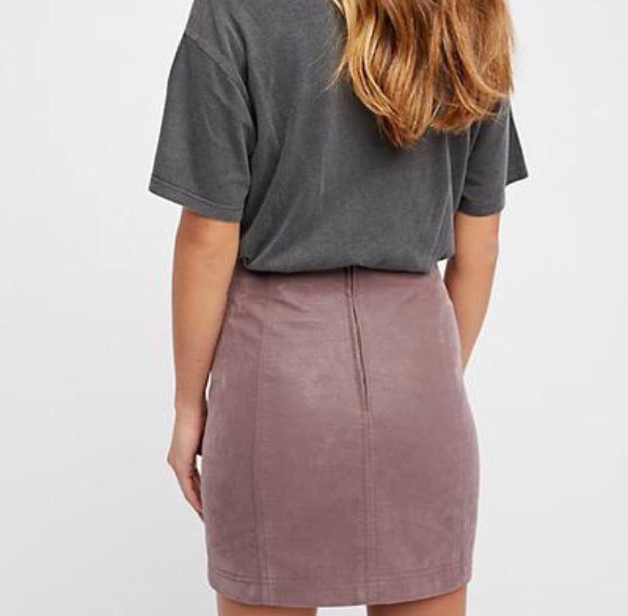 FREE PEOPLE Vegan Suede MODERN FEMME Pencil Skirt