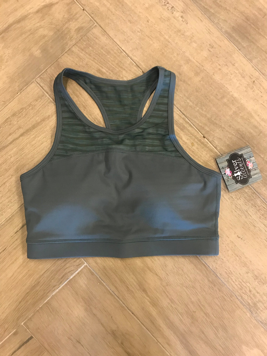 MONO B FINISH LINE Mesh Sports Bra - Teal Blue