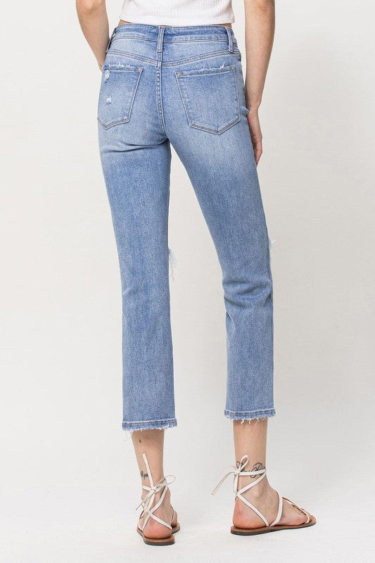 VERVET Mid~Rise MELISSA Stretch Straight Jean