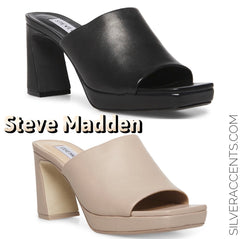 STEVE MADDEN Leather DEDICATE Platform Heel Shoe