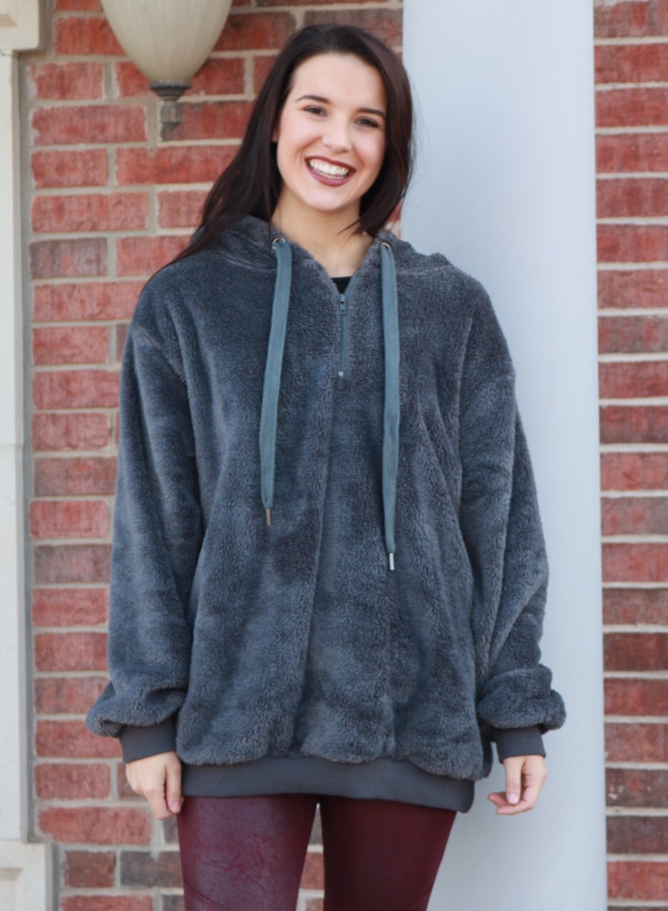 PLUSH SuperSoft 1/4 Zip Fleece Pullover Top