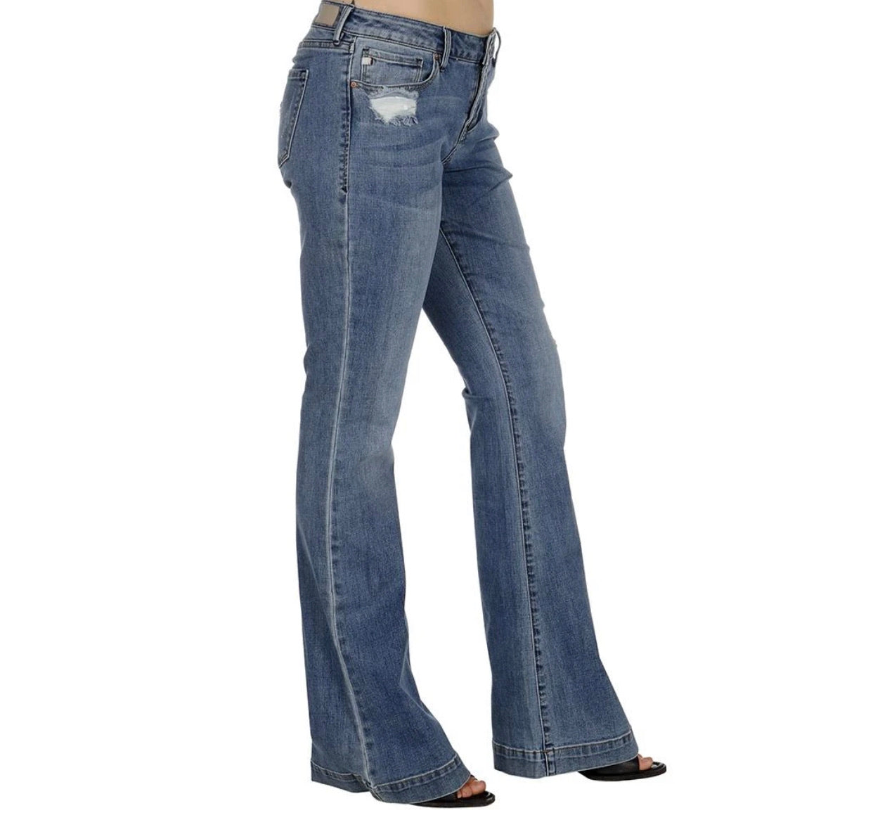 DEAR JOHN HiWaist ROSIE Flare Distressed Jean