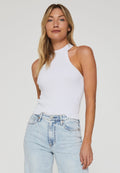 ANOTHER LOVE Mock Neck EVIE Halter Rib Knit Top
