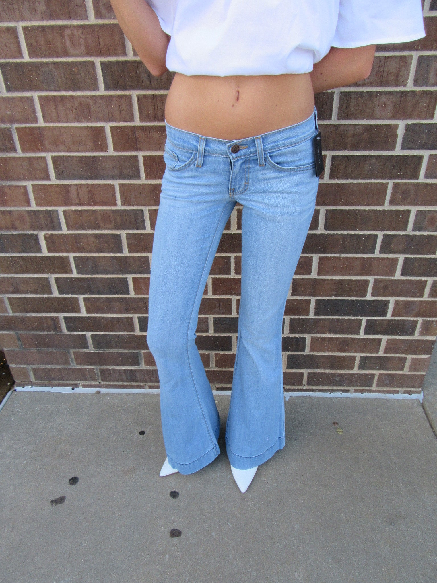 FLYING MONKEY 5pkt SKY BLUE Stretch Flare Jean