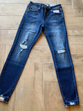 KANCAN MidRise RIALTO Distressed Ankle Skinny Jeans