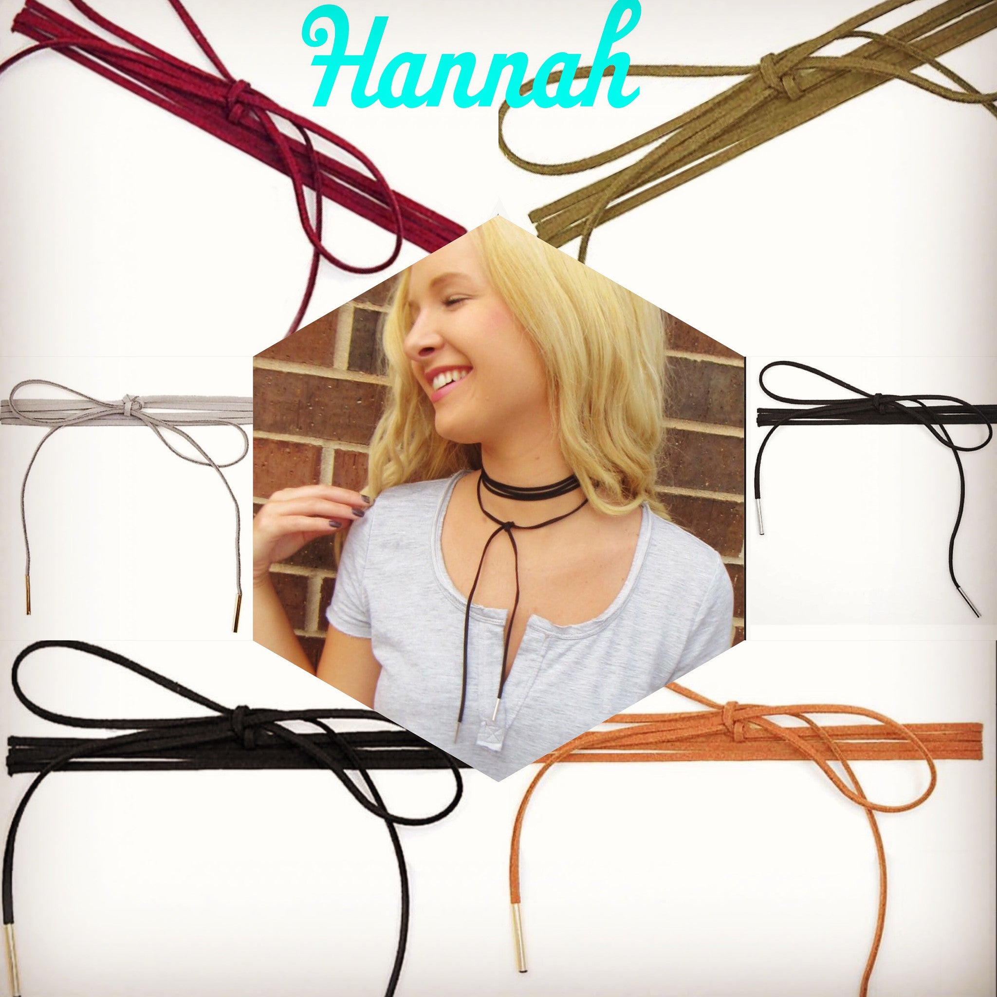 HANNAH Suede Wrap Bolo Choker Necklace