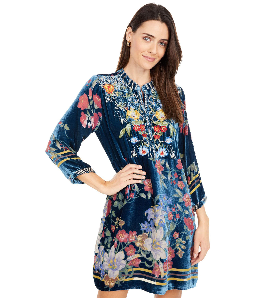 JOHNY WAS Velvet MABEL Burnout Tunic Dress