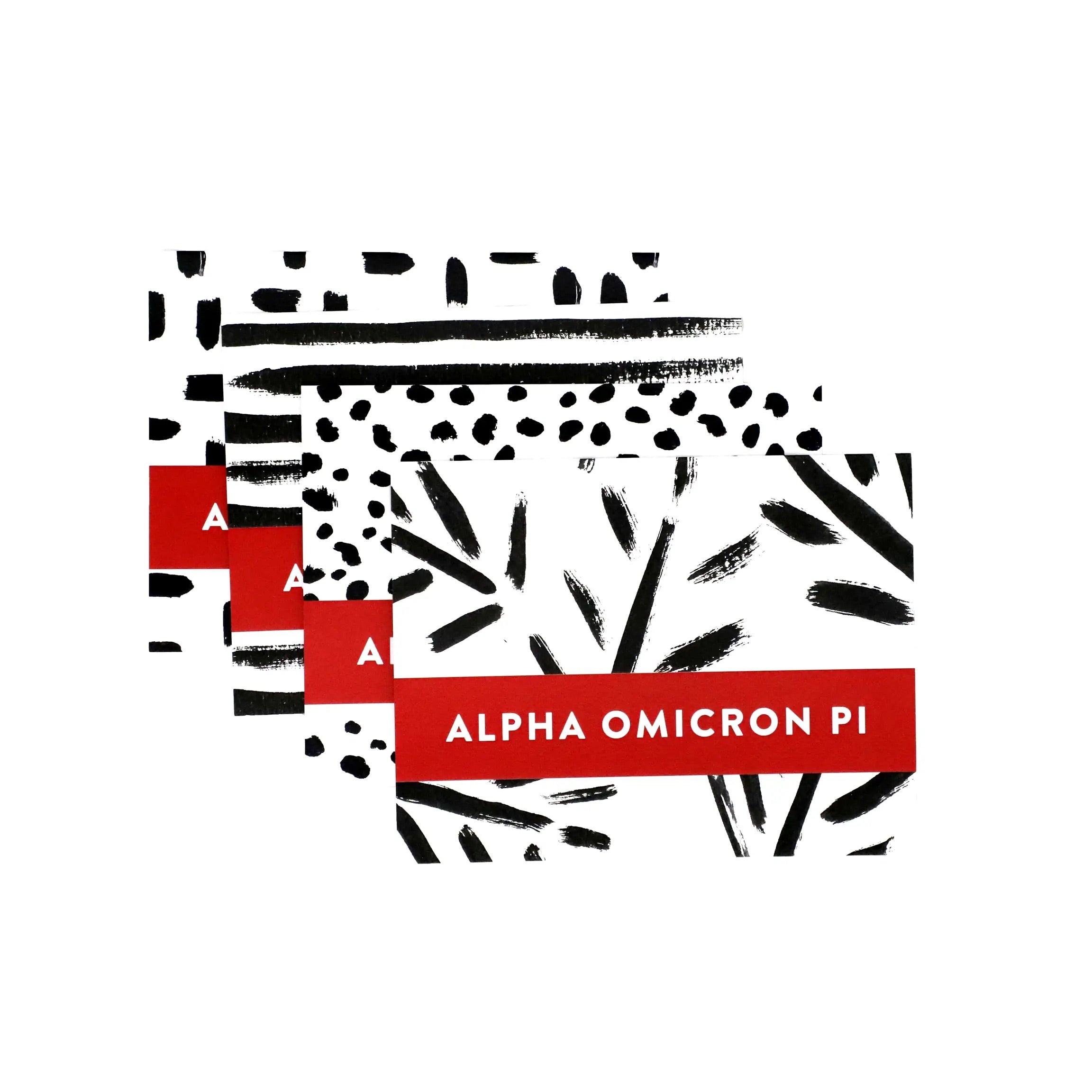 MS 8pc Sorority PATTERNED Greek Chic Notecards/Envelopes