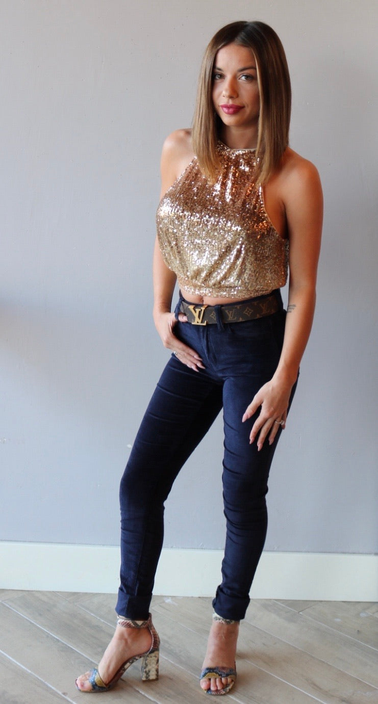 KANCAN Velvet PLUSH MidRise Ankle Skinny Jean