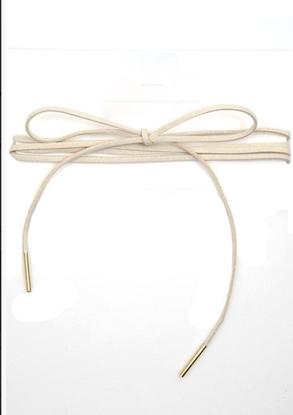 HANNAH Suede Wrap Bolo Choker Necklace