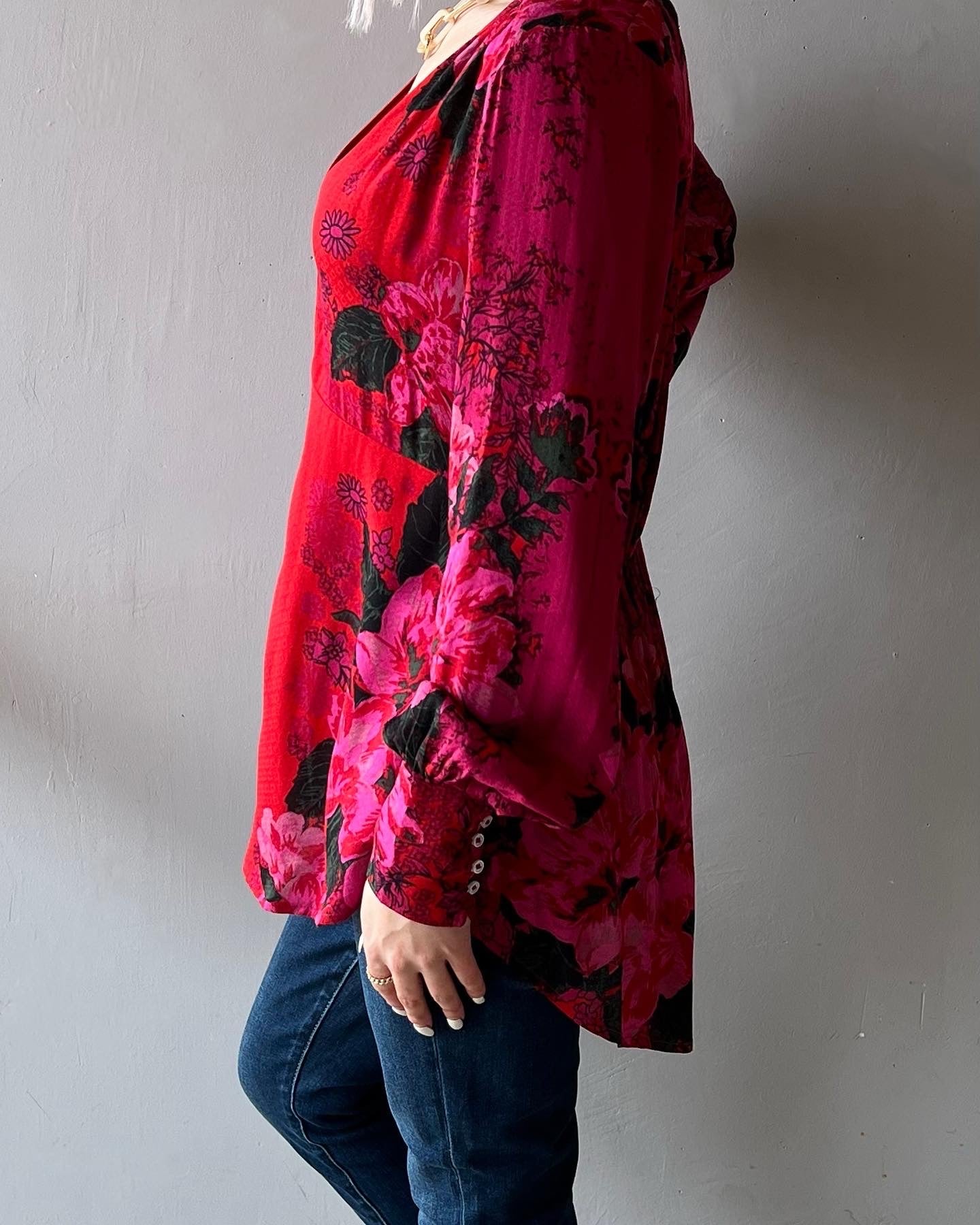 FREE PEOPLE Floral MIKAYLA Tunic Top