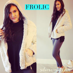 FROLIC SuperSoft Sherpa Zip Hoodie Jacket Top