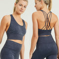 AT THE CORE MineralWash StrappyBack Long Sports Bra