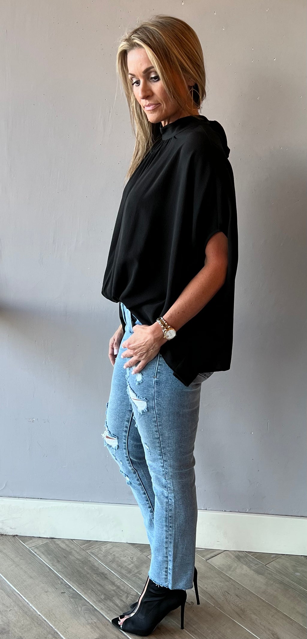 *IVY JANE Bow~Back RUBY Poncho Top