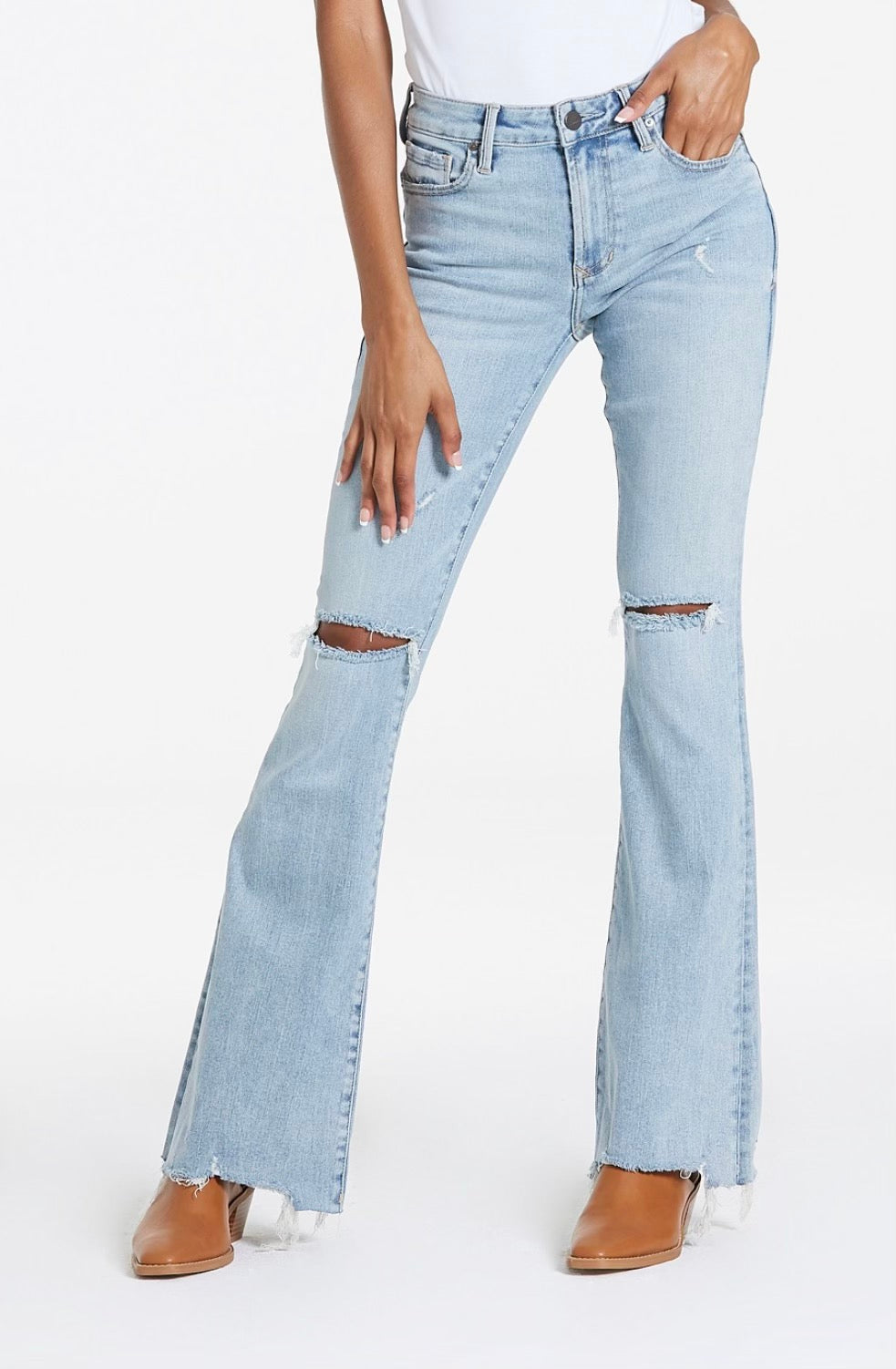 DEAR JOHN Distressed ROSA HiRise Flare