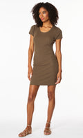 BOBI RibModal BAYOU ShirredSide Dress