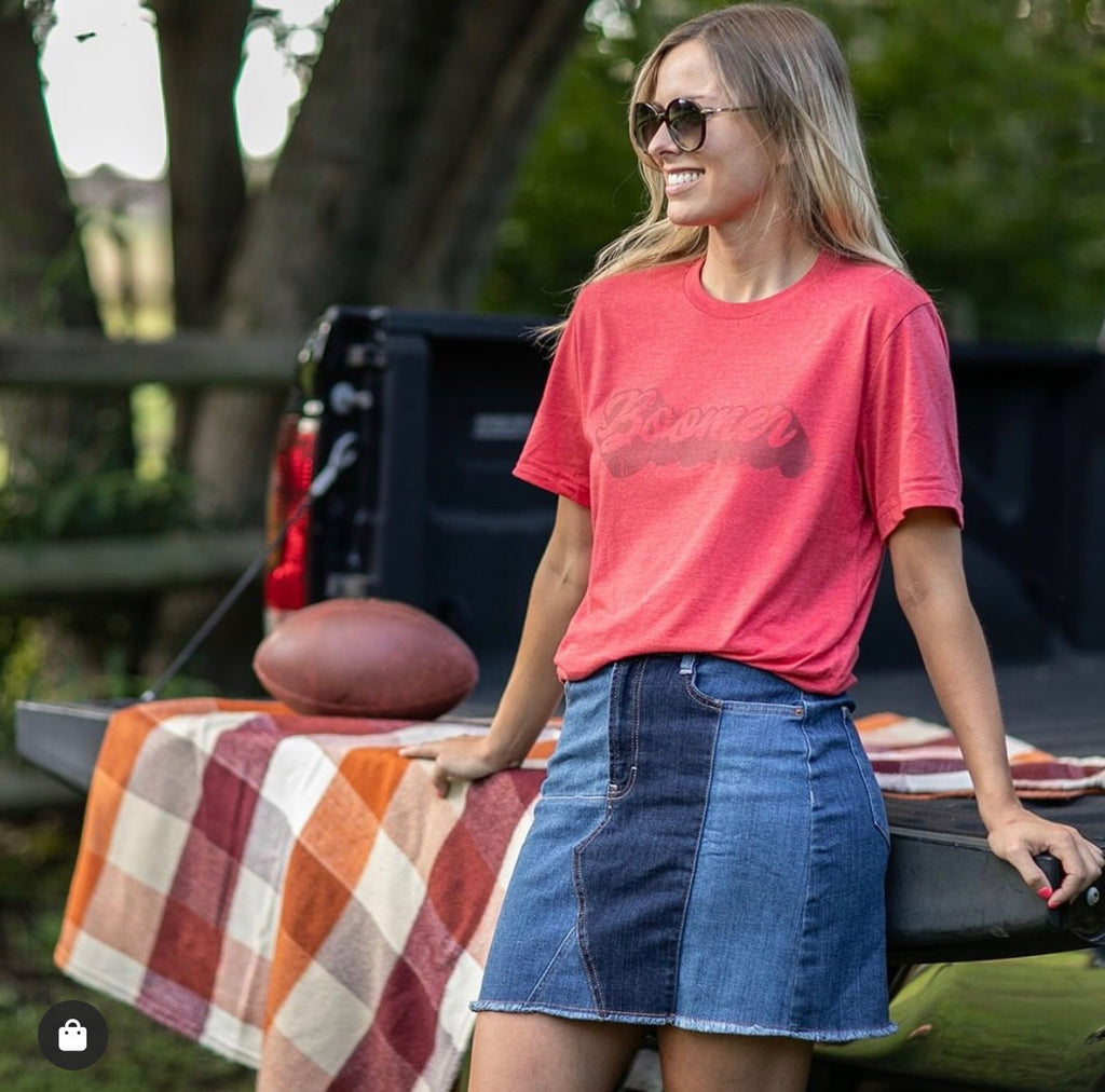 BOOMER Script SuperSoft CrewNeck Tee Top