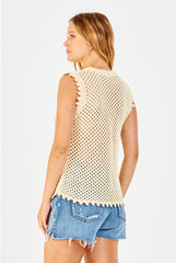 *ANOTHER LOVE Textured TRISHA Crochet Top