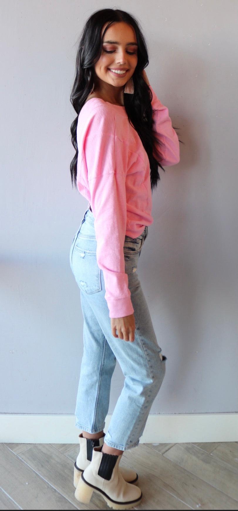 BOBI Reversible FLYNN Slub TerryKnit Knot Top