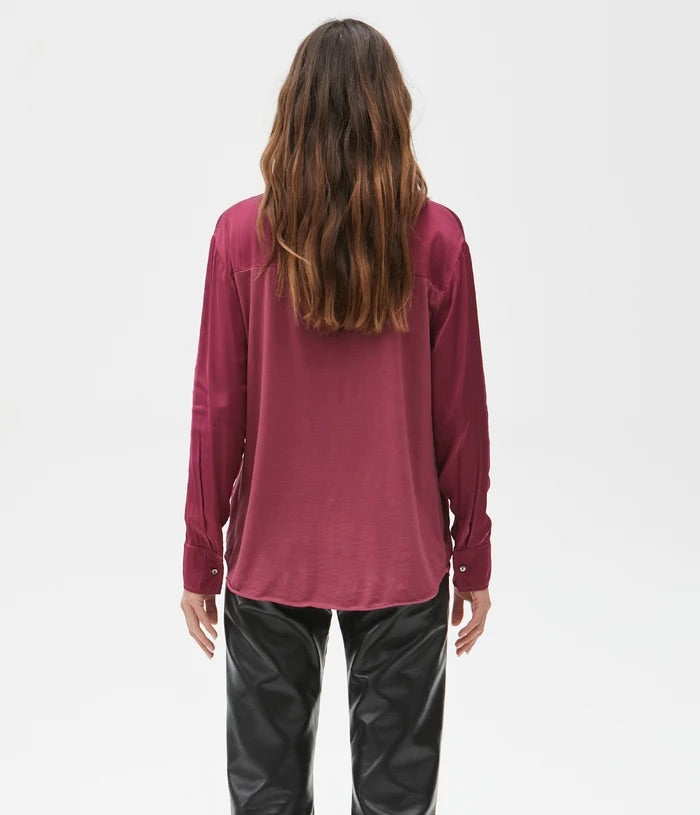 MICHAEL STARS ButtonDown DARCY Satin Shirt