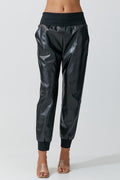 MATCH Vegan Leather~Knit Jogger