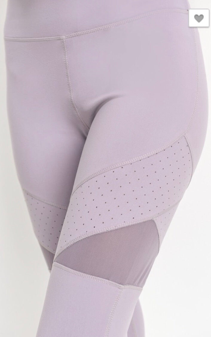 POWER UP Mesh/Perforated Crop Athleisure Legging